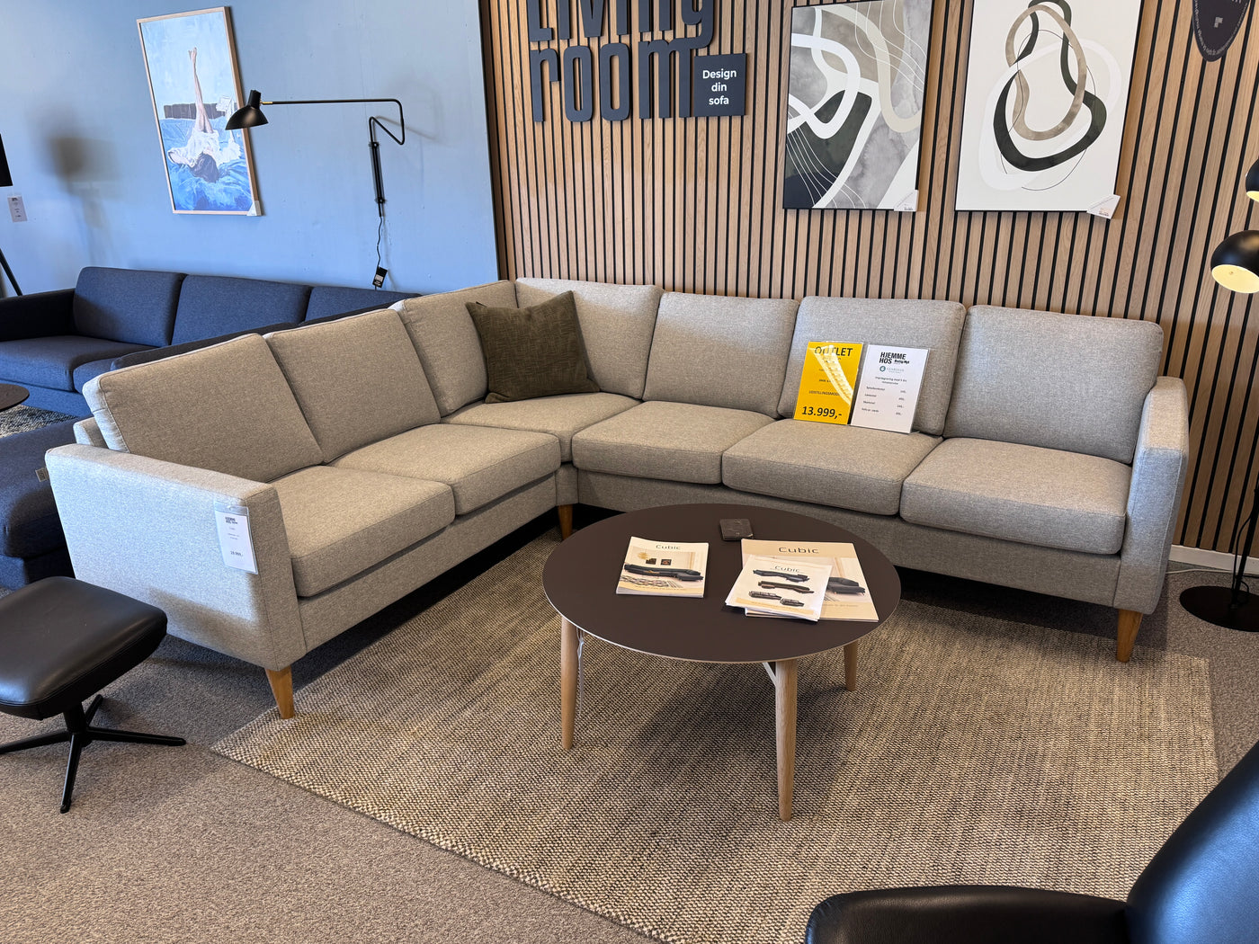 CUBIC Hjørnesofa i stof